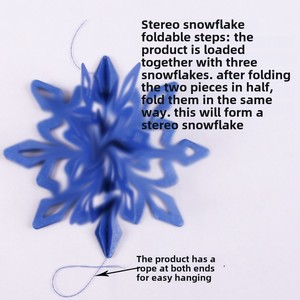 Décorations de Noël suspendues DAMAI, flocons de neige, guirlande de flocons de neige 3D scintillants pour Noël, Nouvel An, fête, décoration de la maison - Product Image 4