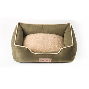 Wildleder Stoff Hundebetten Katzenbetten Rechteckig Kuscheln kleines Hundebett waschbar mit rutschfester Unterseite - Product Image 5