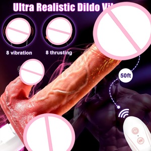 War Wolf Fully Automatic Telescopic Realistic Artificial <b>Silicone</b> <b>Waterproof</b> Female Vibrator 8 Stretch Modes 8 Frequency - Product Image 3