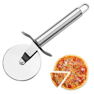 China Fabrik Hohe Qualität Umweltfreundliche Lebensmittel Grade Premium 430 Edelstahl Pizza Cutter Rad Hause Pizza Messer