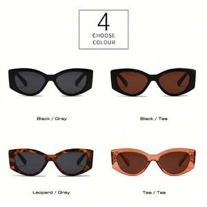 Gafas de Sol Cuadradas Retro con Logotipo Personalizado, Moda 2022, Gafas de Sol de Ojo de Gato con Marco Grande y Protección UV400 para Mujer - Product Image 5