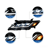 Phares avant 2009-2011 avec lentille LED, feux de jour et clignotants 6000K 6000 Lumens 35W