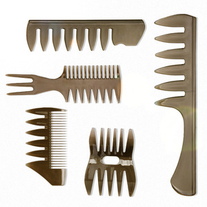 Peine de plástico de dientes anchos para hombre, estilo retro, para peinados con efecto deslizante hacia atrás, ideal para salones y barberías. - Product Image 6