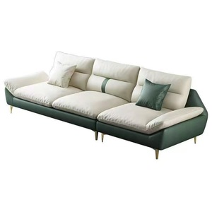Italian <b>Style</b> Light Luxury Fabric Sofa Straight Three Seater Removable Washable For Small Living Rooms And Apartments - Product Image 3