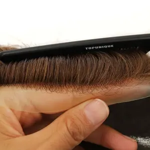 BEEOS TP22 16 "/18" Peluca con malla frontal <span class=keywords><strong>Cabello</strong></span> humano Remy brasileño Topper Nudo único 100% Densidad 28mm Prótesis de ondas corporales para mujeres - Product Image 5