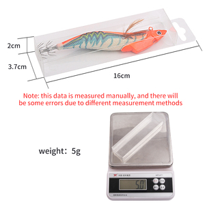Nuova Esca da Pesca Gambero di Legno 13.4cm/38.5g Affondante Luminosa Totanara Jig Artificiale Dura - Product Image 4
