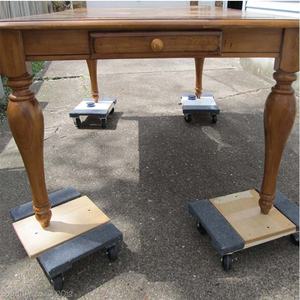 450kg Capacidad de carga Material de madera Muebles Plataforma Carro móvil portátil de servicio pesado - Product Image 5