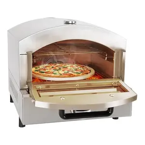 Oven Pizza Gas pemanggang baja tahan karat portabel komersial luar ruangan populer dijual