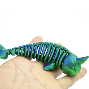 Ornement Artisanal Créatif en Forme de Baleine Licorne Imprimé en 3D, Cadeau, Jouet Articulé Animal Fait Main, Décoration - Product Image 4