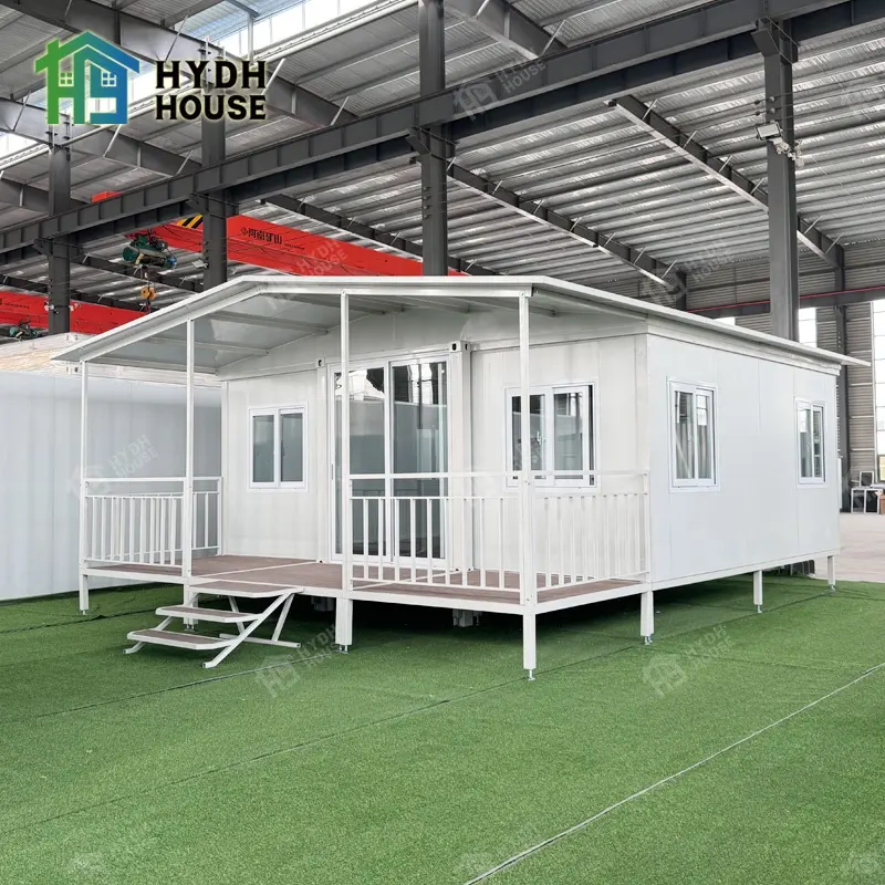 Diseño personalizado de fábrica 20ft 30ft 40ft Casa contenedor expandible insonorizada a prueba de humedad con terraza