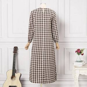 <span class=keywords><strong>Alharamain</strong></span> Jubah musulmán indio túnica moda caftán manga larga vestido Formal para mujer cuello redondo y talla grande para primavera - Product Image 5