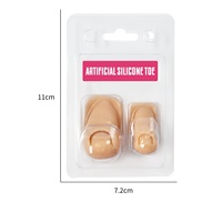 Doigt d'orteil de pratique en silicone artificiel pour ongles