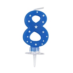 KSL creativo colorido patrón de estrella cumpleaños número velas cera de parafina decoración del hogar para fiestas y Pascua para bares - Product Image 2