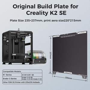 Placa de Construcción Creality K2 Se de 235x237 mm con Revestimiento de Resina Epoxi, Placa Magnética de Acero para Impresora 3D Pei - Product Image 2