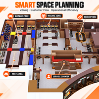 Conception et construction d'un centre d'arcade personnalisé, solution clé en main pour les centres commerciaux et les lieux à fort trafic