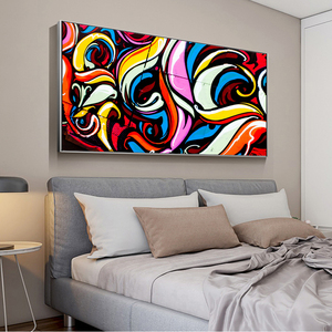 Coloré Crâne Graffiti Abstrait Street <span class=keywords><strong>Art</strong></span> Impressions Sur Toile peinture abstraite <span class=keywords><strong>art</strong></span> mural - Product Image 2