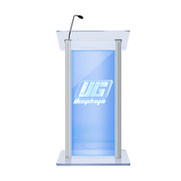 Atril de Acrílico Transparente PMMA de 12 mm de Grosor, Desmontable, Personalizado para Publicidad, para Uso en Interiores