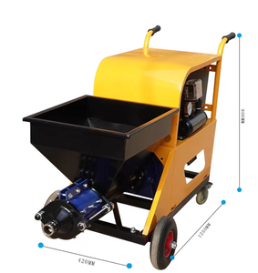 OFEITE 380V/220V Bomba de motor de alta eficiencia Máquina de pulverización de inyección de mortero de hormigón 100L Tolva 110sqm/hora para uso en construcción - Product Image 4