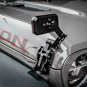 Kit cattura cofano nero in lega di alluminio <span class=keywords><strong>con</strong></span> specchietto retrovisore per Jeep Wrangler JL2018 + F2006 - Product Image 3