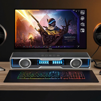 Conception de miroir professionnel de haute qualité avec un fil de câble USB Audio BT barre de son lumière LED pour ordinateur de bureau de jeu