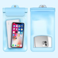 Sac étanche en PVC durable pour smartphones, pochette tactile étanche pour téléphone portable avec crochet pour la natation et la dérive, protection de téléphone mobile