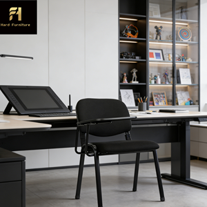 Chaise de bureau en cuir noir de luxe italienne, chaise de bureau de direction de luxe, chaise de bureau moderne pour le travail à domicile - Product Image 5