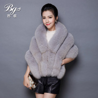 Gilet court en fausse fourrure de renard grande taille pour femme, style coréen, polyvalent, châle de mariage, cape, vêtement d'extérieur pour la mariée