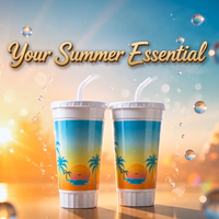 Gobelets géants de 64 oz pour événements de mariage, réutilisables, en plastique, avec couvercle et paille, logo personnalisé, promotionnels, lavables au lave-vaisselle