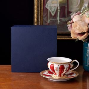 Juego de Café de Porcelana China Dorada con Plato Individual y Corona de Estilo Real Europeo, Recipiente para Alimentos de Tamaño Pequeño para Regalo o Uso Doméstico - Product Image 3