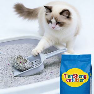 무료 샘플 친환경 고흡착성 빠른 응고 99% 먼지 없는 구형 벤토나이트 모래 고양이 화장실 5kg - Product Image 1