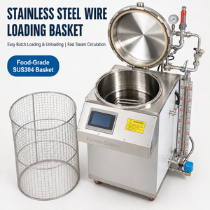 Esterilizador Vertical Pequeño para Alimentos, Máquina de Esterilización por Vapor a Alta Temperatura con <span class=keywords><strong>Cesta</strong></span> de Carga - Product Image 1