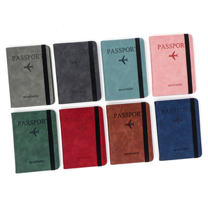 New Arrival RFID Blocking Passport Cover Anti-Theft PU Leather Passport <b>Holder</b> Trendy Colorblock Travel <b>Wallet</b> - Product Image 2
