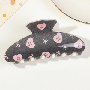Pinzas de Pelo Grandes y Sencillas de PVC de 10.5 cm, Estilo Retro Coreano, para Mujeres y Niñas - Product Image 5