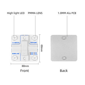 220V 4W 1W/LED tavan yumuşak Film reklam ışık kutusu 4 LED modülü lensler sıcak beyaz 3000K 4000K 6000K 10000K kare LED modülü - Product Image 3