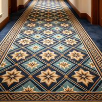 Luxuriöser Persischer Muster-Teppichboden Feuerfester Hochflor-Teppich für Gastgewerbe-Projekte