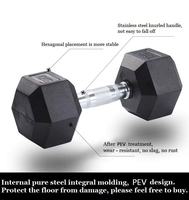 VIGFIT Dumbbell Besi Cor Kepala Heksagonal Tahan Lama dengan Pegangan Krom Ergonomis untuk Latihan Kekuatan Lengan dan Bahu-Profesional