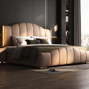 Роскошный Современный Высококачественный стиль простой принцессы с двойным листом сосны каркас для спальни мягкие кровати - Product Image 1