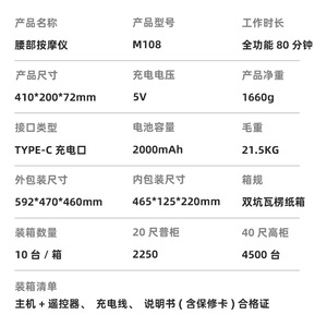 Masajeador de Cintura Penghao con 6+ Cabezales, 5 Niveles de Vibración, Calor y Soporte Lumbar - Product Image 4