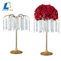 Zhuoyun Usine Directe Fête De Mariage Décoration De Table Acrylique Fer Fleur Stand Vase