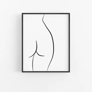 Lady Woman nude paintings Minimalist for Home Decor body painting supplies