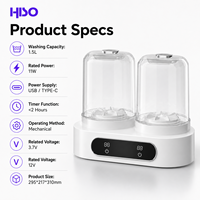 Mini Lave-linge Portable Automatique Pliable Haute Efficacité 1,5L Alimentation USB Type-C Minuteur 2 Heures Idéal Voyage Appartement Sous-vêtements