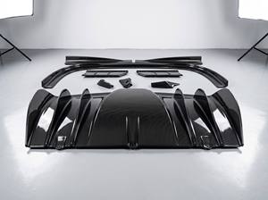 Kit carrosserie HM Style en fibre de carbone pour <span class=keywords><strong>Ferrari</strong></span> F430 : Lame avant, jupes latérales, diffuseur arrière, aileron – Tuning aérodynamique - Product Image 2