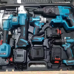 Bộ dụng cụ điện cầm tay không dây, sạc lại được, không chổi than, gồm máy mài góc, máy khoan búa, hộp nhựa cứng, OEM - Product Image 3