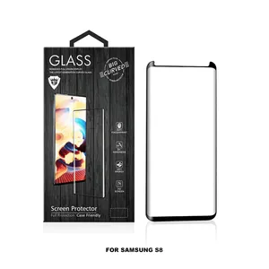 s8 màn hình bảo vệ keo Suppliers-Nhà máy trực tiếp đầy đủ keo hoàn toàn cong cạnh films đối với Samsung Galaxy S8 S9 5D uốn nóng nhạy cảm cảm ứng thủy tinh màn hình bảo vệ
