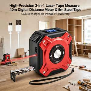 Misuratore <span class=keywords><strong>Laser</strong></span> Multifunzione 2-in-1 con Metro a Nastro da 5M, Dispositivo di Misurazione Digitale con Protezione IP54 e Batteria ai Polimeri di Litio - Product Image 3
