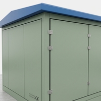 Poste de distribution compact européen extérieur, armoire de transformateur 11kV 33kV 0.4kV 100kVA 2500kVA, alimentation industrielle
