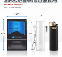 DEBANG Porte-briquet décoratif de luxe étanche en plastique avec porte-clés – Rechargeable, portable, best-seller