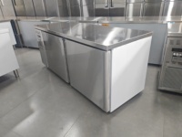Réfrigérateur-congélateur vertical à double température en acier inoxydable pour cuisine de restaurant commercial