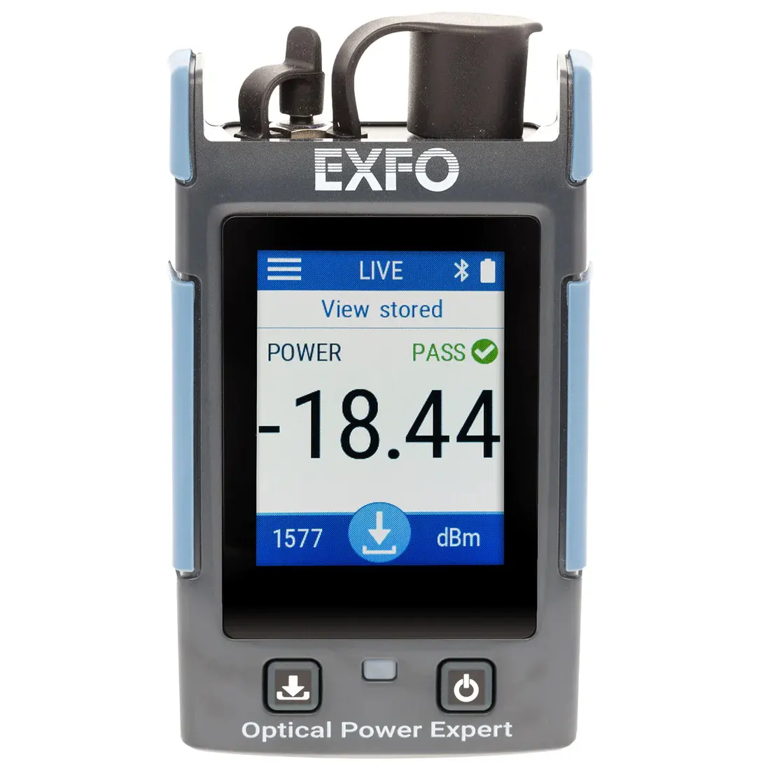 Medidor de potencia óptica EXFO PX1 con detector InGaAs de alta potencia de 45 longitudes de onda calibradas