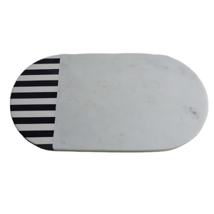 Tabla de cortar de queso de Venta caliente, logotipo personalizado, bloques de cortar de mármol y resina, utensilios de cocina, nuevo estilo, plato de tabla de queso de mármol - Product Image 1